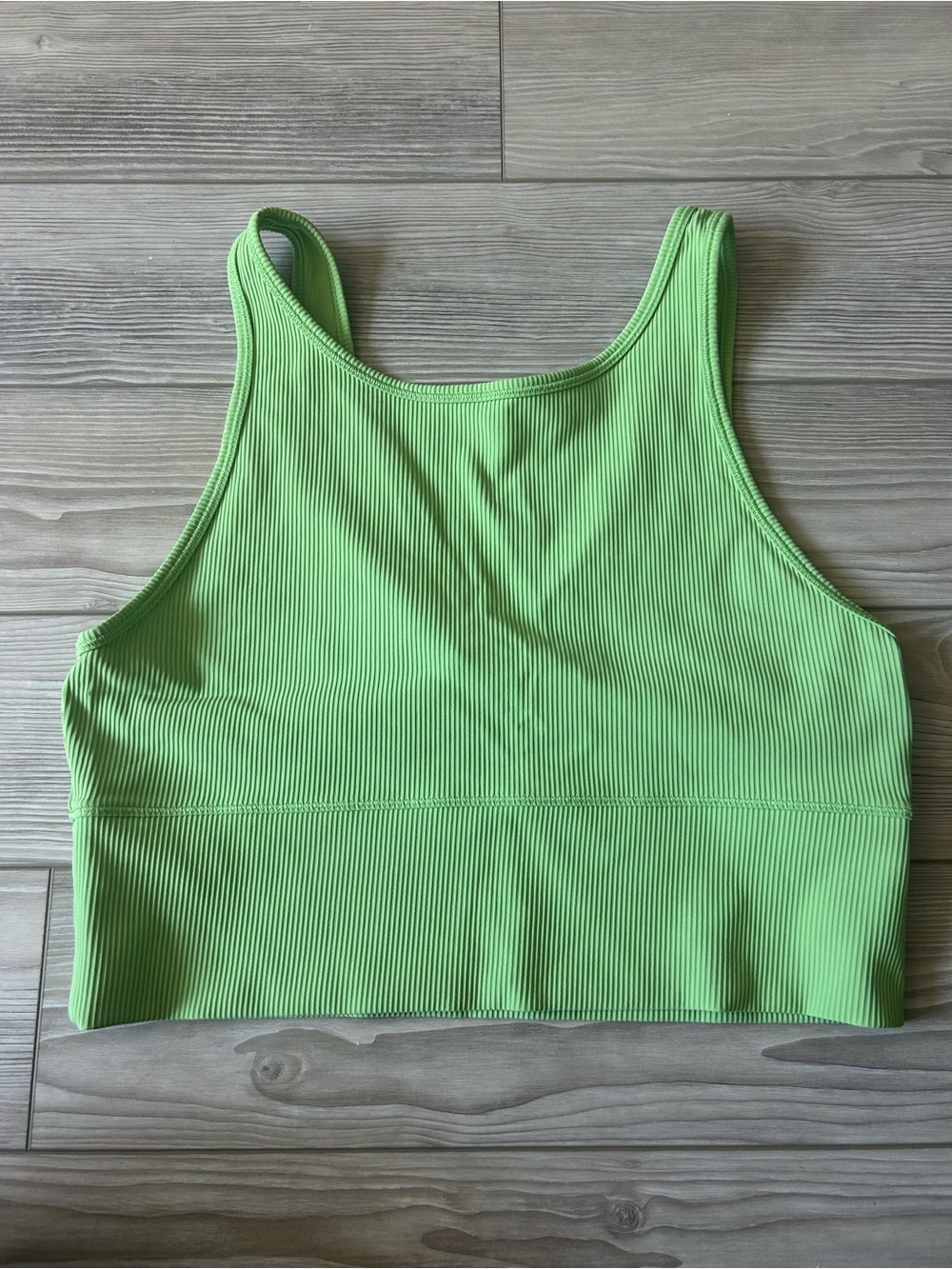 Lululemon Power Pivot Ribbed Tank Top Scream Green Size 12
